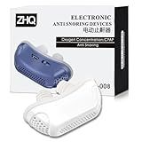 Aparelho Dispositivo Eletronico Ante Ronco Dilatador Nasal Apnéia Não é CPAP Micro Ventiladores Azul Branco