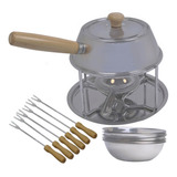 Aparelho Fondue Clássico Aço Inox Cumbucas