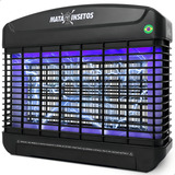 Aparelho Mata Mosquito Insetos 33cm Bivol Luz Grade Choque Cor Preto 127v 220v Casa Attract Killer