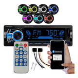 Aparelho Radio Mp3 Automotivo Bluetooth Usb Sd aux 4x 60w