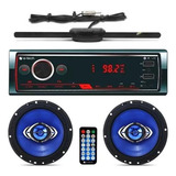 Aparelho Som Radio Mp3 Bluetooth Falante 6 Hurricane antena