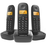 Aparelho Telefone Fixo Sem Fio Com 2 Ramal Intelbras Ts2513