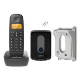 Aparelho Telefone Fixo Sem Fio Com Bina Interfone E Protetor