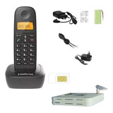 Aparelho Telefone Sem Fio Para Chip 3g Gsm Claro Vivo Tim Oi Cor Branco