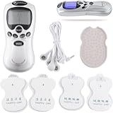 Aparelho Tens Eletrochoque Para Fisioterapia Acupuntura Massageador Muscular 4 Eletrodos Portátil Voltagem 110v 220v Bivolt Cor Prateado