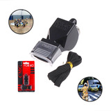 Apito Profissional Fox 40 Classic Para Árbitro De Futebol Cor Preto