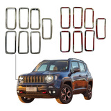 Aplique Aro Cromado Grade Moldura Jeep Renegade 2019 