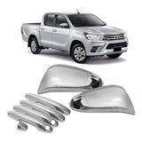 Aplique Capa Cromada Retrovisor Maçanetas Toyota Hilux 2020