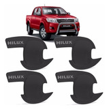 Aplique Concha Maçaneta Hilux Sr Srv Sw4 Preto 4 Peças