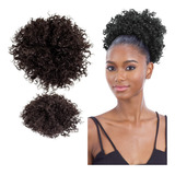 Aplique Coque Afro Puff 120g 30cm Textura Natural Weng