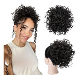 Aplique Coque Afro Puff Cabelo Fibra