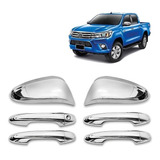 Aplique Cromado Kit Maçaneta Retrovisor Hilux 16 17 18 19 20