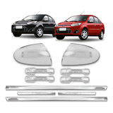 Aplique Cromado Maçaneta Retrovisor Friso Slim 2007 Fiesta