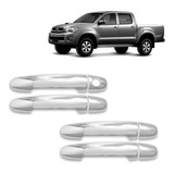 Aplique Cromo Jogo Maçaneta Hilux 05 06 07 08 09 10 11 12 13