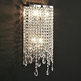 Aplique De Parede Pós Moderno Arandela Com Acabamento Cromado Luminária De Parede Moderna Com Gotas De Cristal K9 Para Quarto Sala De Estar Lâmpadas Montadas Na Parede Para Vestiário Pa