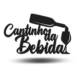 Aplique Decorativo Cantinho Da Bebida Barzinho Cachaça Mdf