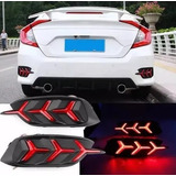 Aplique Defletor Traseiro Honda Civic 2017 G10 Com F Seta