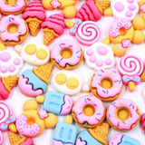 Aplique Doces Infantil Colorido Donuts Sorvete 20pçs