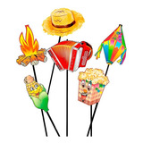 Aplique Enfeite Decoração Topo De Bolo Festa Junina 10 Und