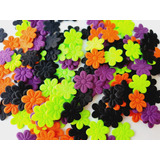 Aplique Flor Prensada 20mm Colorida Cores Halloween 100pçs