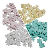 Aplique Flor Prensada Candy Colors 20mm C 100 Unidades