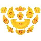 Aplique Floral Estilo Jaconeano Laranja