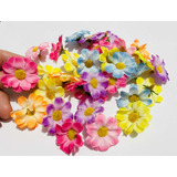 Aplique Florzinhas Em Poliéster Cores Sortidas 10 Unidades