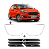 Aplique Para choque Ford Ka 2019 Adesivo Soleira Protetora