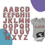 Aplique Patch Termocolante Para Roupas Letras 3cm Altura