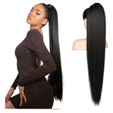Aplique Rabo De Cavalo Loiro Pérola Liso 70cm Cabelo Russo