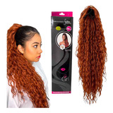 Aplique Rabo De Cavalo Ser Mulher Cabelo Bio Fibra Cacheado