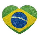Aplique Termocolante De Coração Copa Brasil
