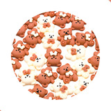 Aplique Urso De Laço P Colagem Resina De 17x20mm C 200 Peça