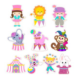 Apliques Circo Rosa Toppers Tubete Tags 100 Unidades