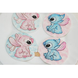 Apliques Comestível Stitch De Pasta Americana Kit 20 Un 8cm