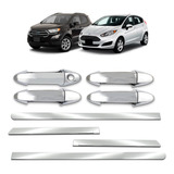 Apliques Cromado Maçaneta Friso Lateral Largo Ecosport 2015