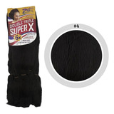 Apliques De Cabelo Sintético Zhang Hair Estilo Entrelace  Castanho Medio De 126cm   6 Mechas Por Pacote