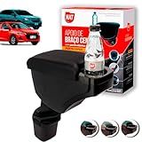 Apoio De Braço Cobalt 2012 Até 2019 E Novo Onix 2020 Até 2021 C Porta Copo Preto C Linha Preta