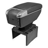 Apoio De Braço Console Universal Porta Copo Com 7 Usb Preto