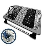 Apoio Descanso Base Suporte Ergonômico Para Os Pés Nr17 Com Tapete Massageador