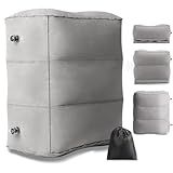 Apoio Para PéS Travesseiro InfláVel Para Descanso De Pé De Viagem Travesseiro InfláVel Apoio De Pé Cama De AviãO Infantil Travesseiro AjustáVel De 3 Camadas De Altura Para Descanso De Pernas