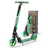 APOLLO Scooter Adulto Scooter Dobrável Manual Para Adultos Adolescentes E Crianças A Partir De 6 Anos Com Rodas Grandes 2GG Roda Dobrável Com Luz De LED Scooter Para Adultos 100 Libras