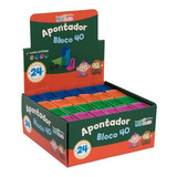 Apontador Bloco 40 Escolar C 24 Un Atacado 1 Display
