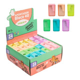 Apontador Escolar Bloco 40 Pastel 24 Unid Atacado Revenda