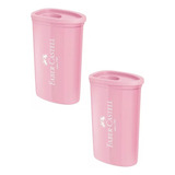 Apontador Faber Castell C Depósito Cor Rosa Pastel C 2 Un