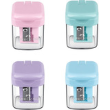 Apontador Faber Castell Tons Pastel Minibox Kit C 4 Unidades