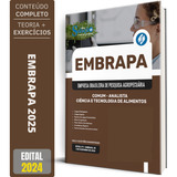 Apostila Concurso Embrapa Comum Analista Ciência E Tecnologia De Alimentos Área 1