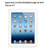 Apple iPad 2 Geração A1396 3g Wi fi 64gb 9 7 