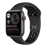 Apple Watch Nike Se gps Cellular 44mm Pulseira Esportiva Nike Cinza carvão preto