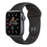 Apple Watch Se gps 40mm Caixa De Alumínio Cinza espacial Pulseira Esportiva Preto
